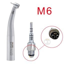 DEASIN Dental Children High Speed Handpiece Mini Head 9000L Fiber Optic LED 4 Spray Short Shank Burs for Kids