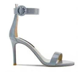 Small Size 33 Blue Red Black Khaki Nude White Solid Color One Line Buckle Sandals Woman 6 cm Stiletto Heels Party Dress Shoes