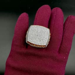 Aokaishen Custom Ring for Men Full Iced Out Cubic Zirconia Personalized Name Finger Charm Hip Hop Jewelry