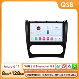 9" Hizpo 2Din Android Auto Car Radio for Mercedes Benz C-Class CLK W203 W209 S203 A209 W168 GPS DSP 4G CarPlay Snapdragon 6115