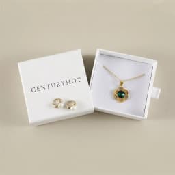 50-500pcsCustom Logo White Drawer Box Paper Cardboard Jewelry Box with Foam Inner Necklace Bracelet Ring Ring Earring Box