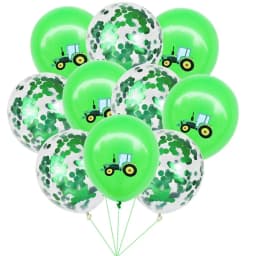 10/30Pcs Construction Tractor Theme Excavator Latex Balloons Truck Vehicle Baby Shower Kids Boys Birthday Party Supplies