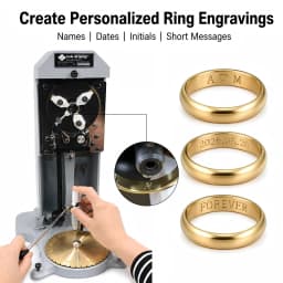 NIUPIKA Inside Ring Engraving Machine Manual Jewelry Engraver with Double Sided Lettering Dial Metal Plotter Tool for Rings SL81