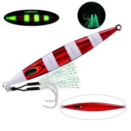 200g Long Casting Slow Sinking Fishing Lures Jigging Hard Wobblers Artificial Baits Luminous Vertical Fishing Lure Fishing Jig