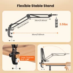 5 Inch Flexible Stand Digital Microscope 8 LED Lights Photo Video Recording PC Connect 1000X Magnification for Coin Inspection S