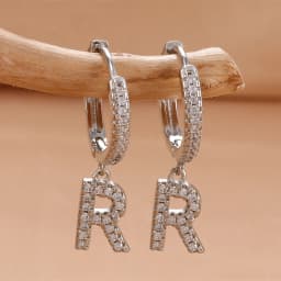 Nidin Hot Sale Initial A-Z Letters Mini Small Hoop Earrings Gold Color Zircon Jewelry Alphabet Fashion Christmas New Year Gift