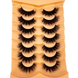 New 7 Pairs of Thick, 3D Simulation Mink Fur Fake Eyelashes Short, Dramatic Fake Eyelashes Wholesale Full Line Fake Eyelash Make