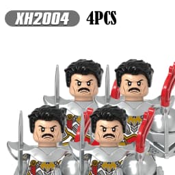 Medieval Infantry Knight Figures Building Blocks England Wars Rose Soldier Castle Military Army Guard Helmet Weapons Bricks Toys