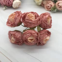 6 Piece of Simulation DIY Garland Forest Headdress European Tea Bud, Hot Edge Retro Rose Silk Flower Bud Decoration Material