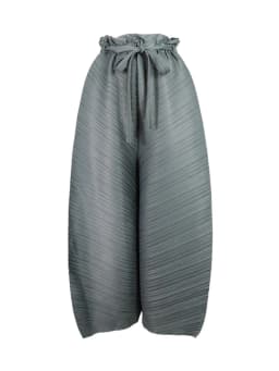 Miyake Pleated Broad Leg Harem Pants Women Spring Summer Loose Belt Trousers Black Aesthetic Clothes TP5002
