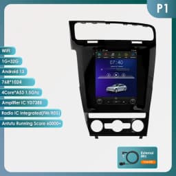 Hizpo Android 13 Wireless Carplay Auto Car Multimedia Player for VW Volkswagen Golf 7 2014-2018 for Tesla Style Screen 9.7" Wifi