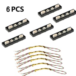 6pcs 1*3 Dot LED Remote Control of Lights Colorful Accessories Classic Brick Education Light-Emitting Building Blocks Kid