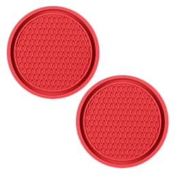 2Pcs Car Bling Rhinestone Cup Holder Drink Pad Interior Decoration Anti-slip Mat Round Durable Coaster Heat Resi Car Accessories