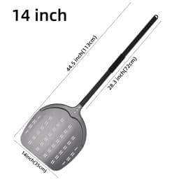 12 13 14Inch Pizza Peel Long Handle Turning Aluminum Pizza Turner Nonstick Baking Tool Perforated Paddle Kitchen Accessory