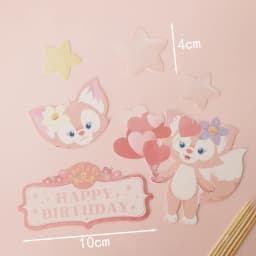 Cute Pink Fox Bow flower Rainbow Cake Toppers Girl's Birthday Dessert Decoration for Children's Day Party Supplies Lovely Gifts