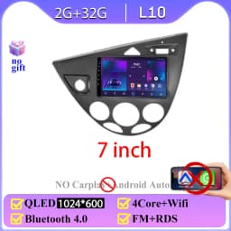 Android Auto For Ford Fiesta 1995-2001 Focus MK1 1998-2004 Car Radio No 2din Display 5G Wifi GPS Navigation Screen Autoradio DSP