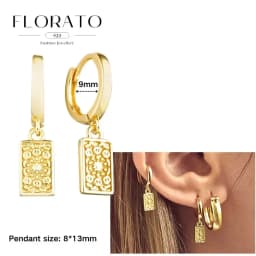 925 Sterling Silver ear needles Animal Butterfly/Elephant/Shell Pendant Hoop Earrings For Women Fashion Jewelry Accessories