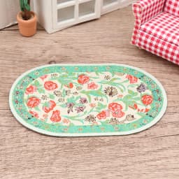 1Pc 1:12 Dollhouse Miniature Floor Rug Mat Turkish Woven Cover Carpet Model Bedroom Living Room Decor Toy Doll House Accessories