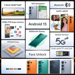 K-Touch Mobile Phones For S26 Ultra 7.3 Inch Smartphone Android 15 Cell Phone 8000mAh Face Unlock 5G Dual SIM 16+48MP Camera Cellphones For Men Women Gifts