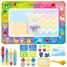 100x80CM Magic Water Drawing Mat Coloring Doodle With Reusable Magic Pens Montessori Painting Board Educational Toys Kids Gifts