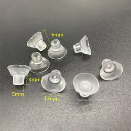 PVC Round Glass Table Top Soft Anti Slip Pads Non Adhesive Bumpers Pad Plastic Suction Pad For Table Glass Top