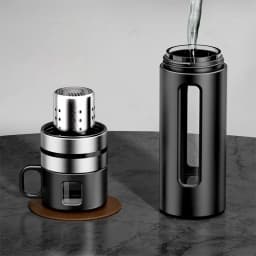 520ML Glass Tea Water Bottle With Tea Infuser High Borosilicate Glass Tea Water Separation Water Cup Travel Filtering Tumbler