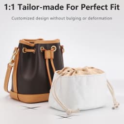 CRAZYSMITH Bag Organizer For LV Nano Noe Handbag Dupont Paper Inner Bag Insert Storage Bags Drawstring Liner Bag Support Shaper