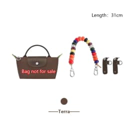 Colored Beading Bag Handle For Longchamp Mini Pearl Chain Bag Strap Shoulder Strap Bag Decoration Bag Replacement Accessories