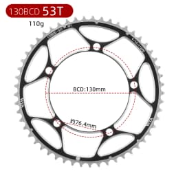 VXM Bicycle Double Chainring 130BCD 39T 53T 42T 55T 46T 56T Road Bike Crankset Riding Disc Aluminum Chainwheel Folding Bike Disc