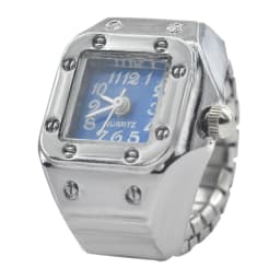 Creative Alloy Shell New Hot Selling Compact Finger Square Arabic Numeral Scale Dial Couple Men's And Women's Ring Watch