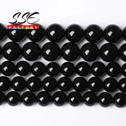 Natural Black Labradorite Stone Beads Round Larvikite Beads For Jewelry Making DIY Bracelet 4 6 8 10 12MM 15" Strand Wholesale