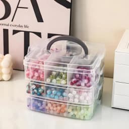 New 3 Tier 18-Grid Transparent Adjustable Stackable Compartment Slot Plastic Storage Box For Organizing Toys Jewelry Accessories