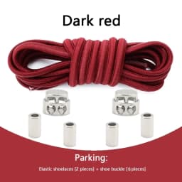 1 Pair Elastic Shoelaces for Sneakers No Tie Shoe Laces Metal Lock Quickly Put on And Take Off Lazy Shoes Lace Round Rubber Band