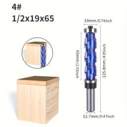 Carbide Milling Cutter 12mm 1/2" Shank Flush Carbide End Mill Solid Spiral Double Bearing CNC Router Machine Bit For Wood