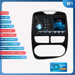 10.1" Hizpo 2Din Android Car Radio for Renault Clio 2012 - 2019 Snapdragon 6115 GPS Navi DSP RDS SWC 4G BT Auto CarPlay 360°CAM