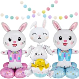 Pastel Pom Garland Hanging Easter Decorations Cute Rainbow Colorful Felt Ball Garland Baby Shower Birthday Party Supplies Favors