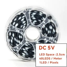 5V WS2811 3PIN Black Wire LED String Lights Dream Color RGBIC Addressable Individually Fairy Light Seed Pixels Light WS2812