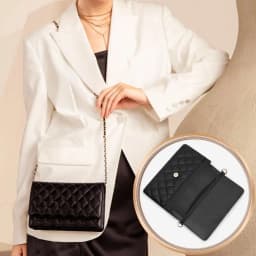 PU Leather Wallet Insert for Chain Strap with D Rings Purse Insert Organizer Purse Insert Women Crossbody Convert Liner Insert