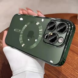 Magnetic Plating Camera Lens Protection Case For iPhone 16 15 14 Plus 13 12 11 17 Pro Max Case for Magsafe Wireless Charge Cover