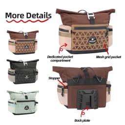 Rhinowalk Bicycle Front Tube Bag 6.5L Waterproof Quick Release Commuting Handlebar Storage Basket Shouler Pack With Rain Cover