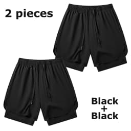 Men's 2 in 1 Running Workout Short with Phone Pocket Towel Loop Gym Athletic Quick Dry Stretchy Performance Shorts Activewear