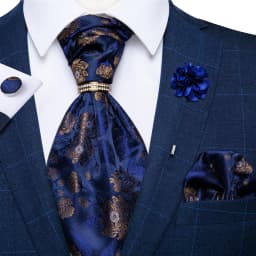 Fashion Ascot Tie for Men Solid Pink Cravat Necktie Ring Brooch Set for Wedding Party Man Suit Accessories Male Scarf Gift