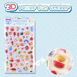 6-Style Japanese 3D Cute Stickers - Crystal Embossed Design for Phone Case, Journal, Dairy Photo, DIY & Creative Collag Material