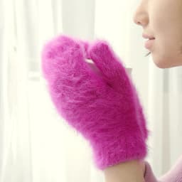 Rabbit Wool Full Fingers Gloves For Men Women Korean Winter Warm Mittens Gloves Ladies Solid Color Thicken Five Finger Gloves