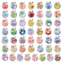 50PCS Bottle Elf Stickers Exquisite and Cute Account Materials Phone Cases Laptop Suitcases Water Cups Waterproof Stickers