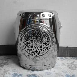 European silver ceramic drum porcelain shoe changing ceramic pier guzheng bathroom stool, ottoman ed