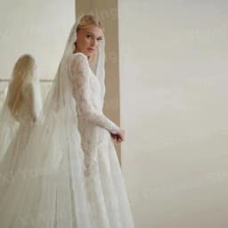 Gorgeous A Line Women's Elegant Long Sleeve Lace Wedding Dresses Vestido De Novia O Neck Bride Gowns Customized Robe De Mariée