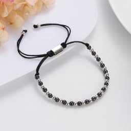 Classic Men Women Bracelet 4MM Copper Beaded Charm Bracelet Pulseira Adjustable Bracelet Fashion Jewelry Gift