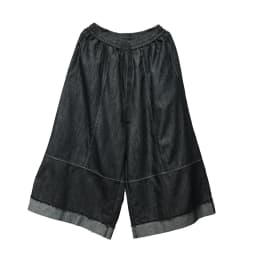 [EAM] High Elastic Waist Blue Denim Wide Leg Jeans Calf-Length Pants New Trousers Women Fashion Tide Spring Autumn 2026 1DJ6418