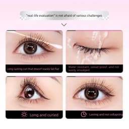 Long-lasting Curling Mascara Waterproof and Sweat-proof Separates Each Lash Thick and Voluminous Steel Tube Mascara